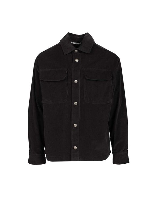 Palm Angels Black Light Jackets for men