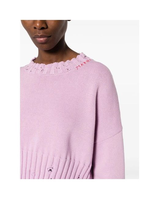 Marni Pink Round-Neck Knitwear