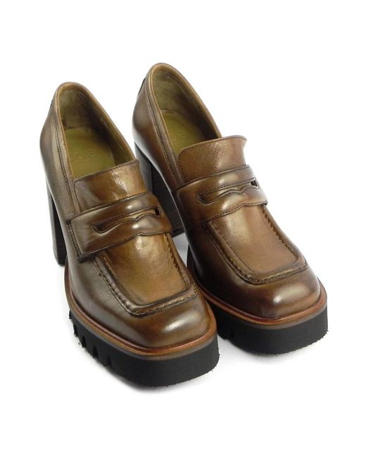 Zoe Brown Heeled Boots