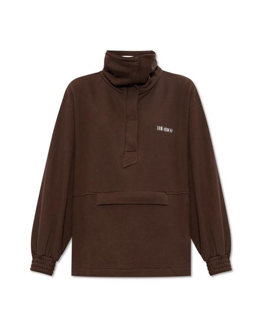 The Attico Brown Zip-Throughs