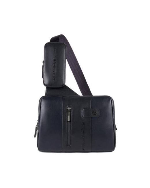 Piquadro Blue Cross Body Bags for men