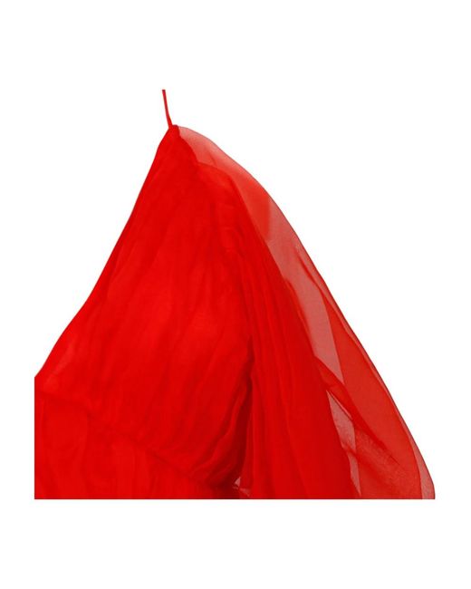 Zimmermann Red Seidenrüschenkleid