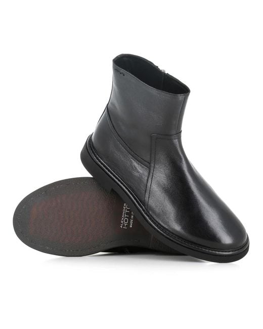 Alexander Hotto Black Ankle Boots for men