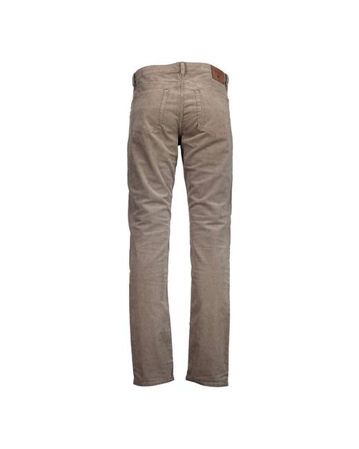 Slim-Fit Trousers di Gant in Gray da Uomo