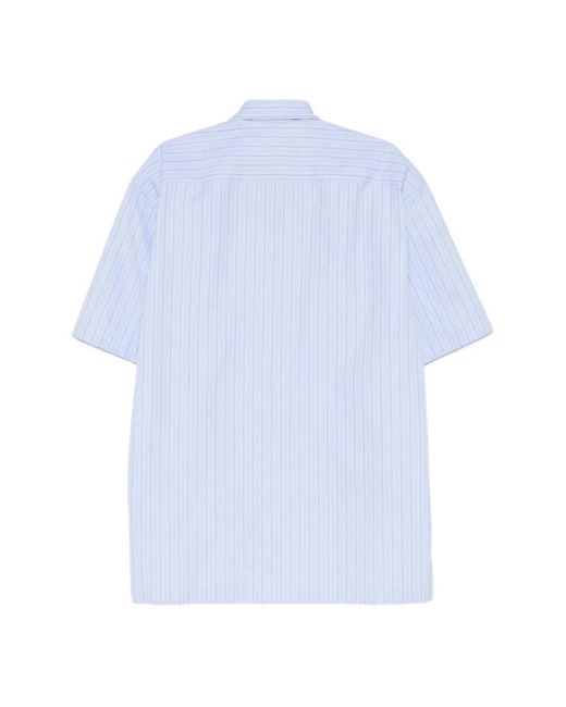 Dries Van Noten Blue Short Sleeve Shirts for men