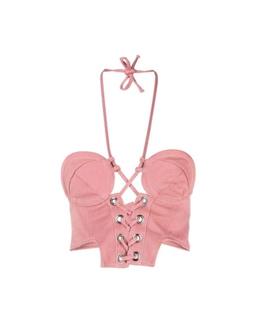Julfer Pink Sleeveless Tops