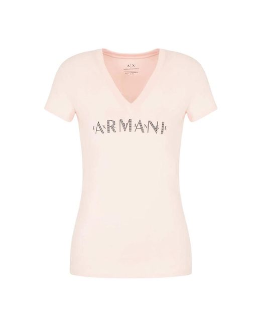 Armani Exchange Pink T-Shirts