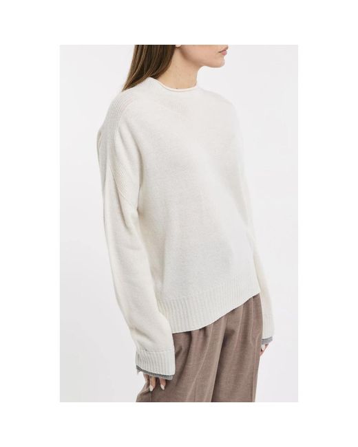 Pinko Gray Round-Neck Knitwear