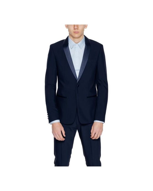 Antony Morato Jassen ,Blauw ,Polyester Pak Jas Lente/Zomer Collectie in het Blue voor heren