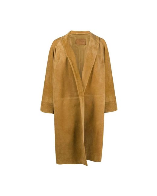 Prada Natural Single-Breasted Coats