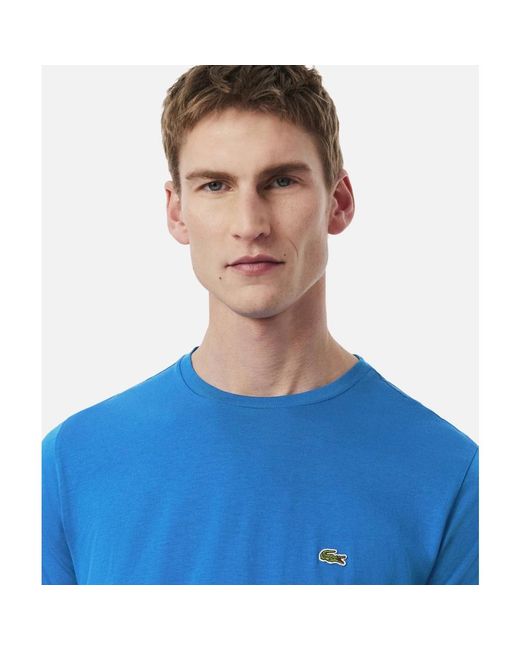 Lacoste Tops ,Blauw ,Katoen Pima Cotton T-Shirt in het Blue voor heren