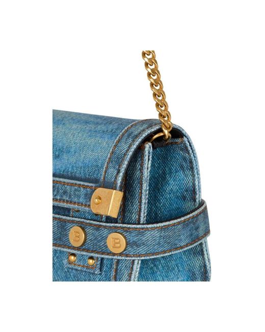 Balmain Blue Blaue stilvolle taschen kollektion