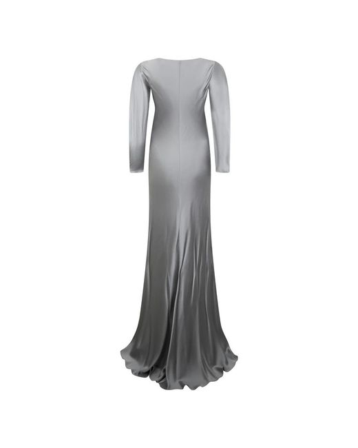 Alberta Ferretti Gray Gowns