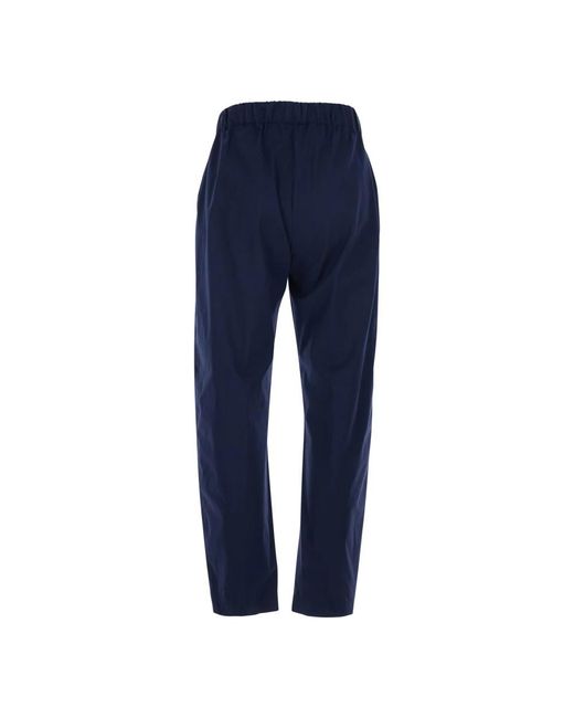 Semicouture Blue Straight Trousers