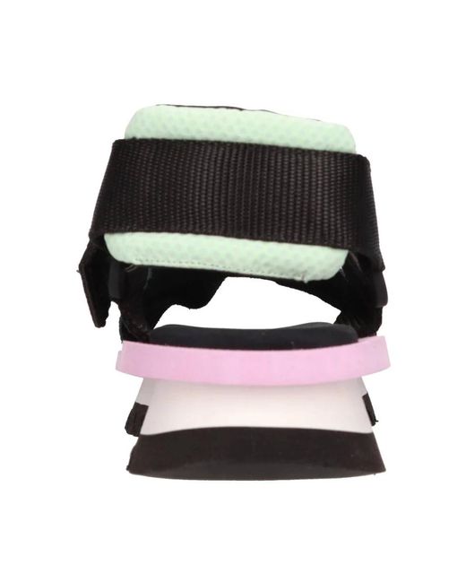 3Juin Black Flat Sandals