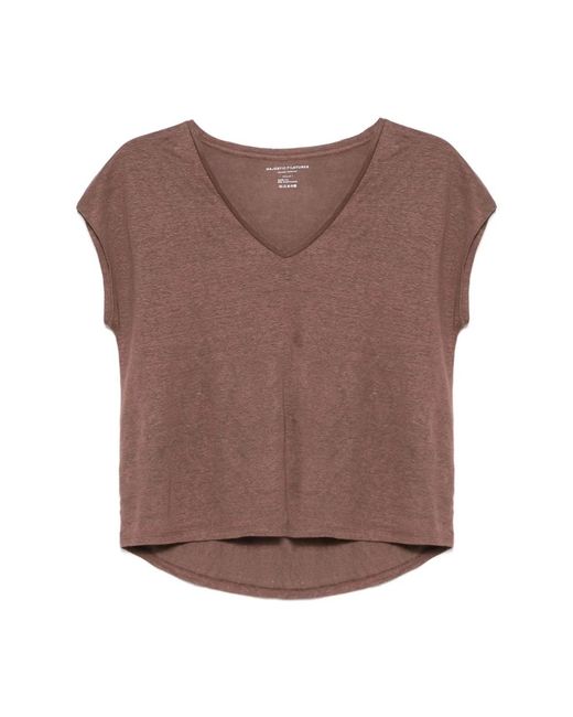 T-Shirts Majestic Filatures de color Brown