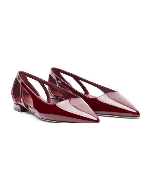 Stuart Weitzman Red Stuart Power Cutout Flat