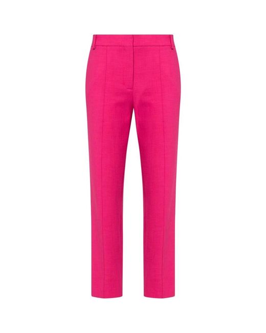 Ba&sh Pink Fuchsia textured tapered leg pants