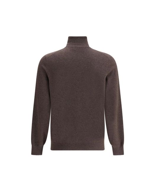 Brunello Cucinelli Brown Cashmere Knitwear for men