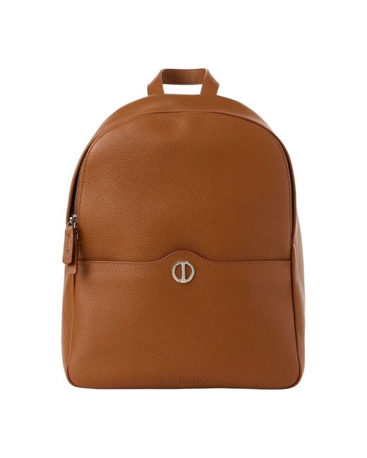 Iceberg Brown Willer leder-rucksack in coccio-farbe