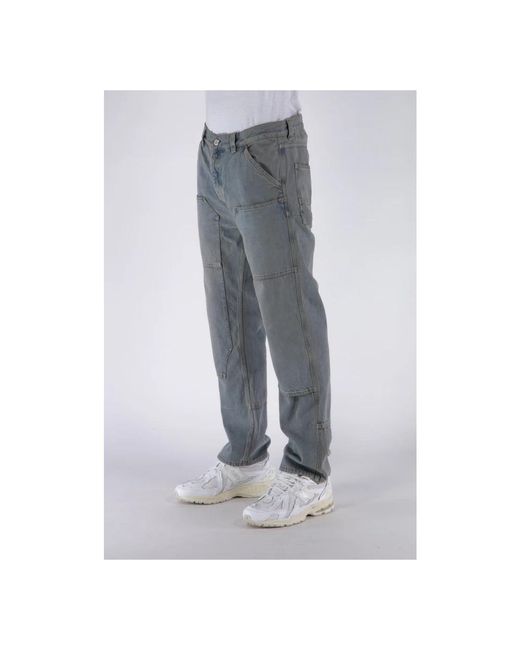 Covert Gray Straight Jeans for men