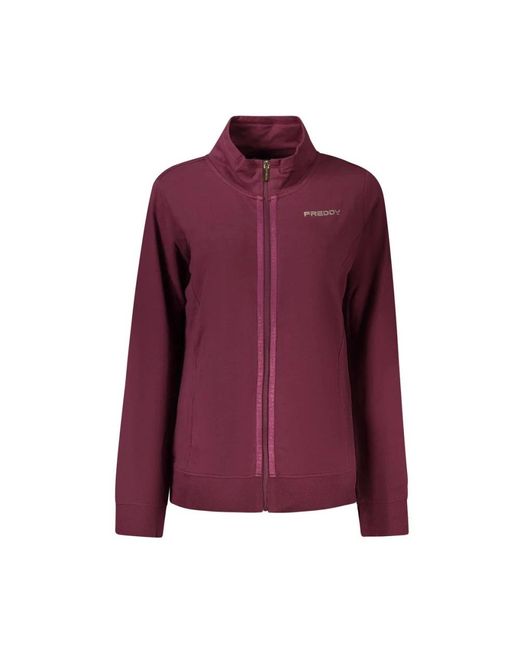 Freddy Hoodies & Sweatvesten ,Rood ,Katoen Viola Katoenen Sweatshirt in het Purple
