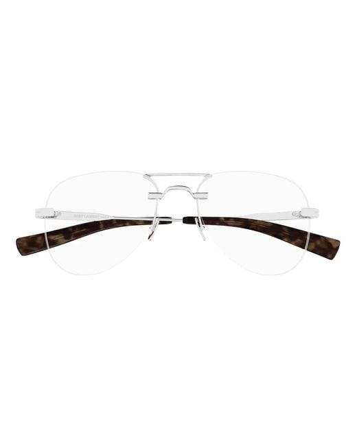 Saint Laurent White Glasses
