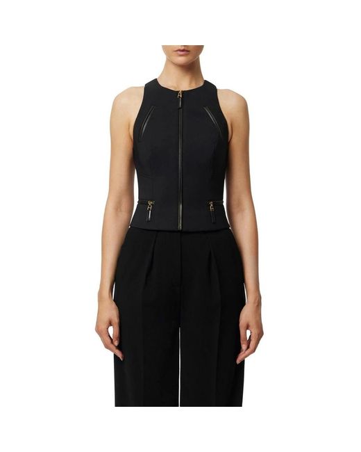 Elisabetta Franchi Black Sleeveless Tops