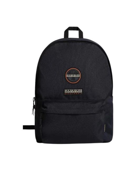 Napapijri Tassen ,Blauw ,Polyester Blauwe Polyester Rugzak Met Ritssluiting in het Black voor heren