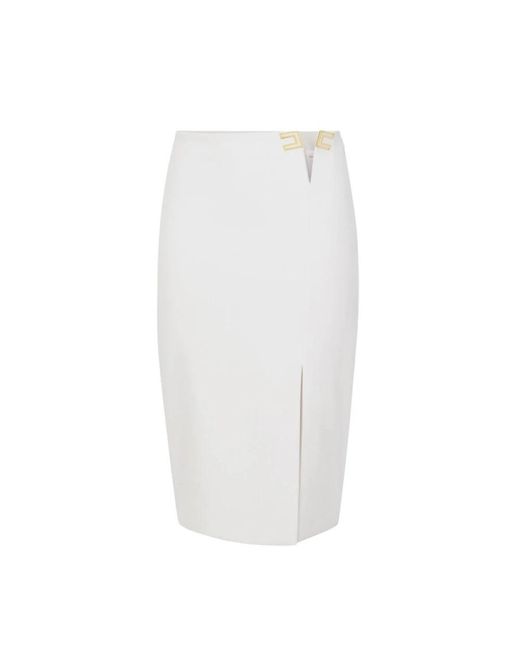 Elisabetta Franchi White Pencil Skirts