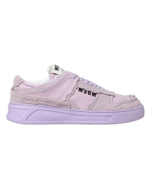 MSGM Purple Sneakers for men