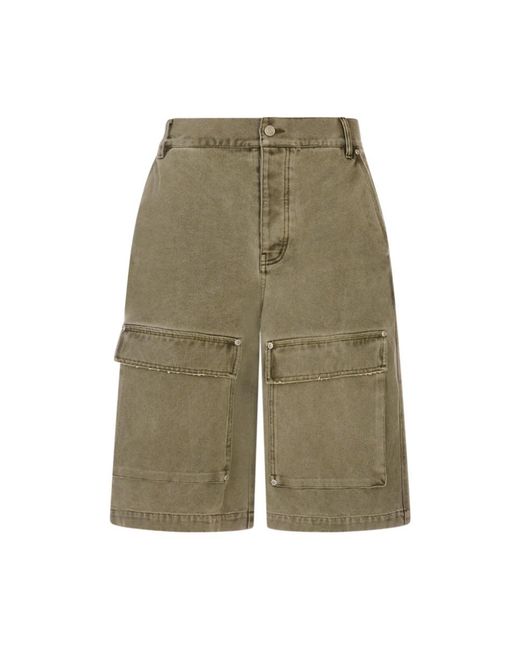 Purple Brand Green Casual Shorts for men