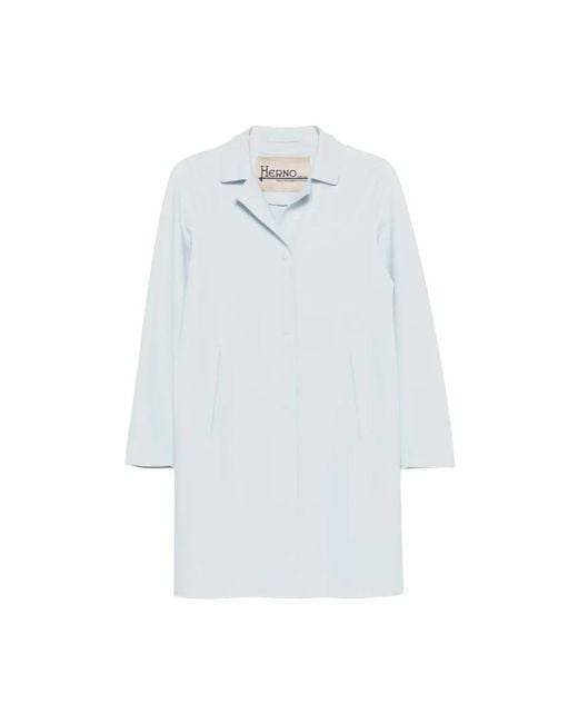 Herno White Single-Breasted Coats