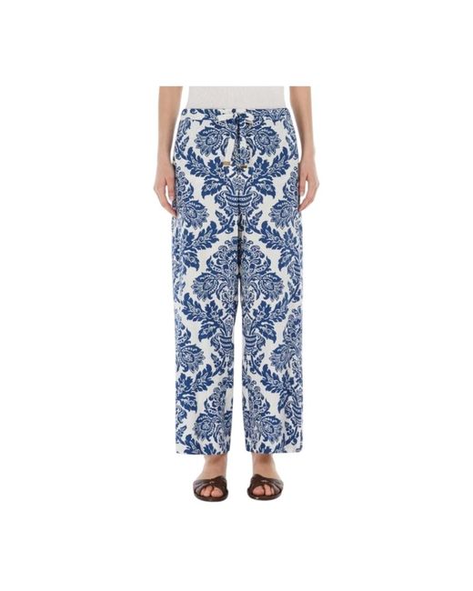 Max Mara Blue Wide Trousers