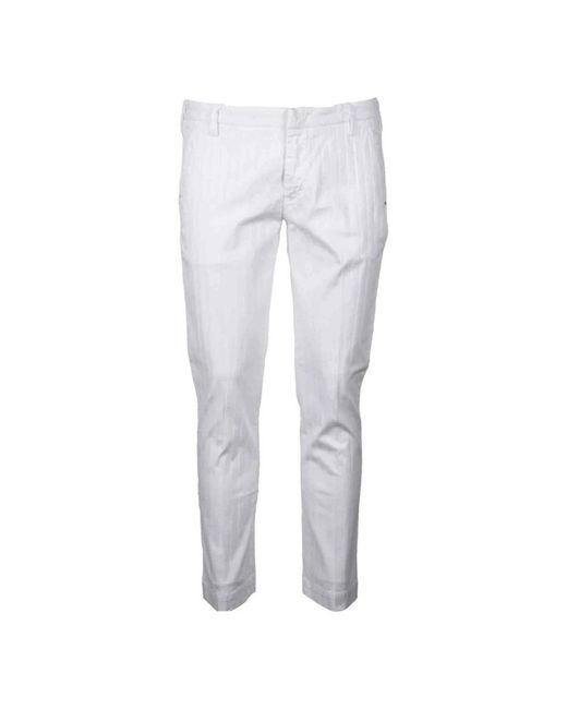 Entre Amis White Slim-Fit Trousers for men