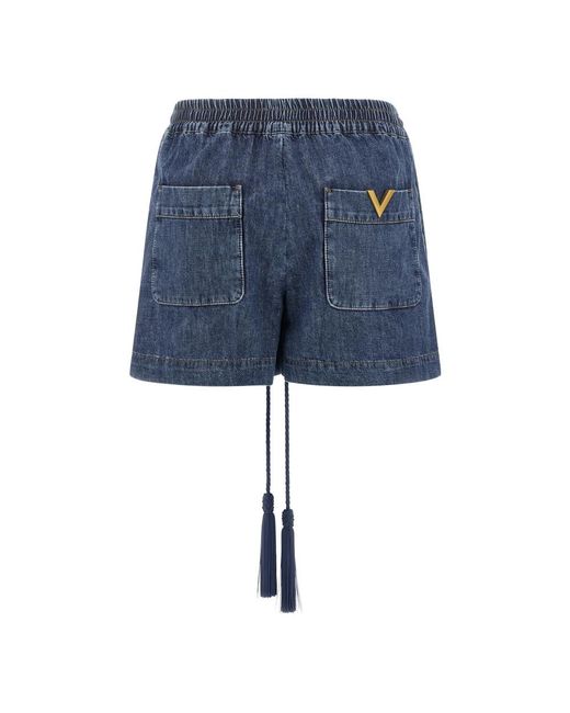 Valentino Garavani Blue Denim Shorts