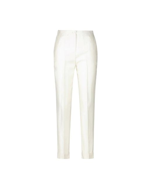 Pantalones de seda para verano ROSSO35 de color White