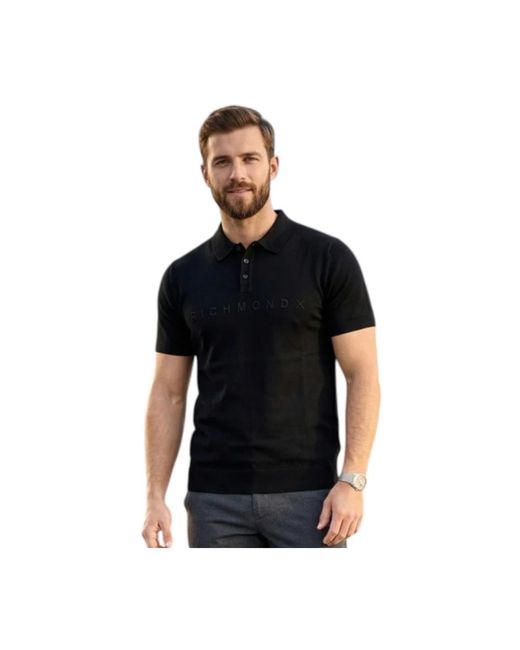 John Richmond Silkom Polo in het Black voor heren