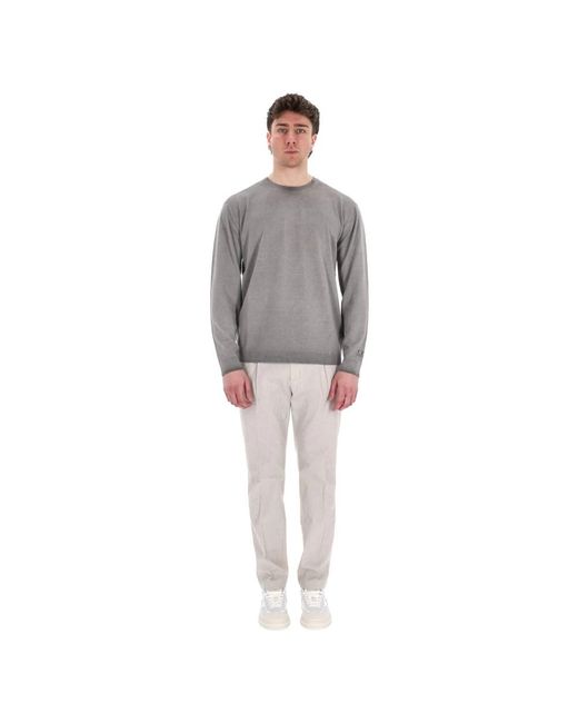 C P Company Gray Round-Neck Knitwear for men