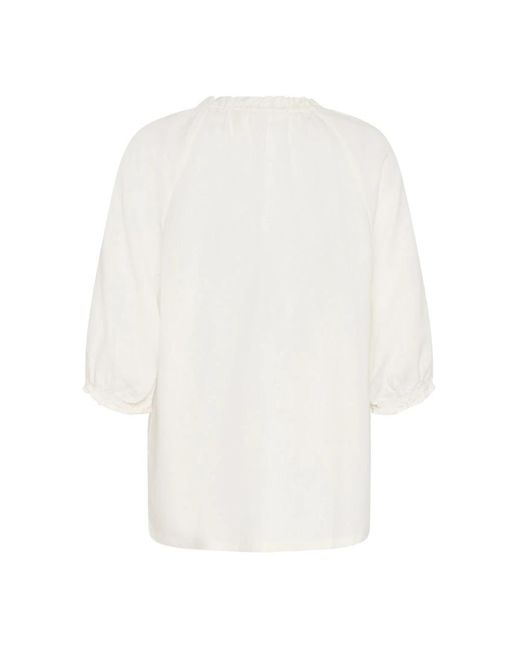 Cream Blouses in het White