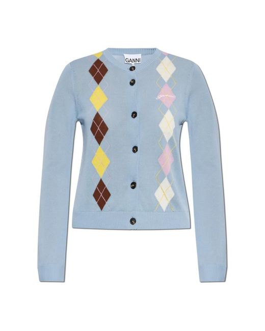 Cardigans Ganni de color Blue