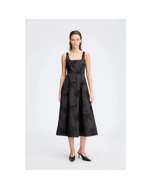 Munthe Kleedjes ,Zwart ,Midi-Jurk in het Black