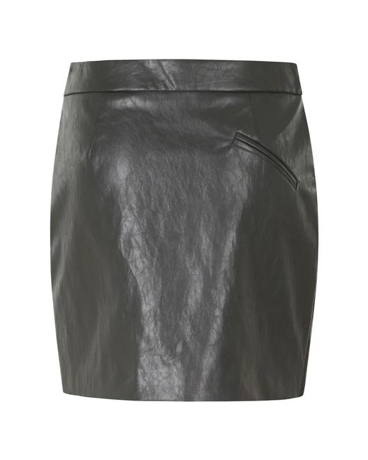 FEDERICA TOSI Gray Leather Skirts