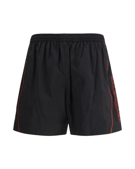 Balenciaga Badmode ,Zwart ,Side Stripe Swim Trunks in het Black voor heren