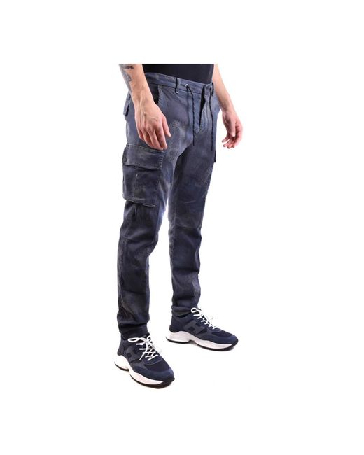Mason's Blue Wide Trousers for men