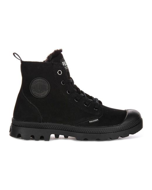 Palladium Black Lace-Up Boots