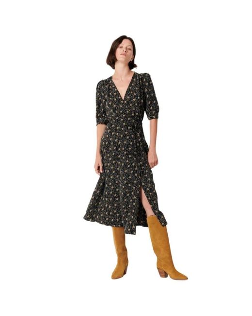 Sessun Midi Dresses in het Black