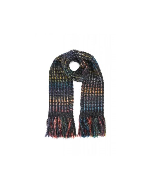 Kurt Geiger Black Lurex Strickschal