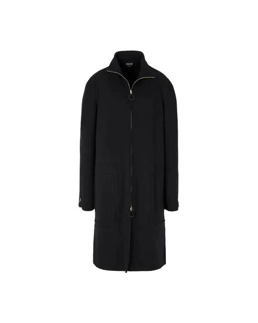 Giorgio Armani Black Single-Breasted Coats