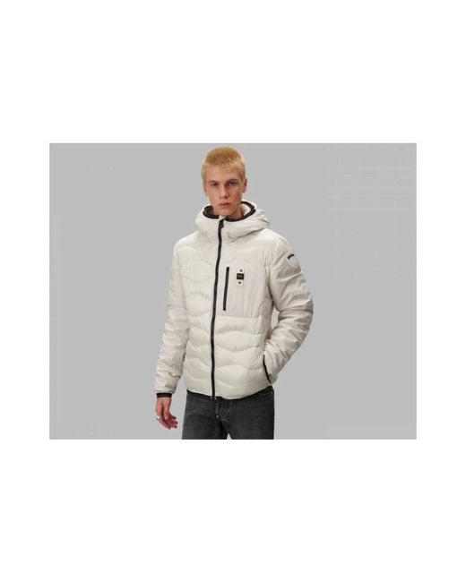 Down Jackets Blauer de hombre de color Metallic